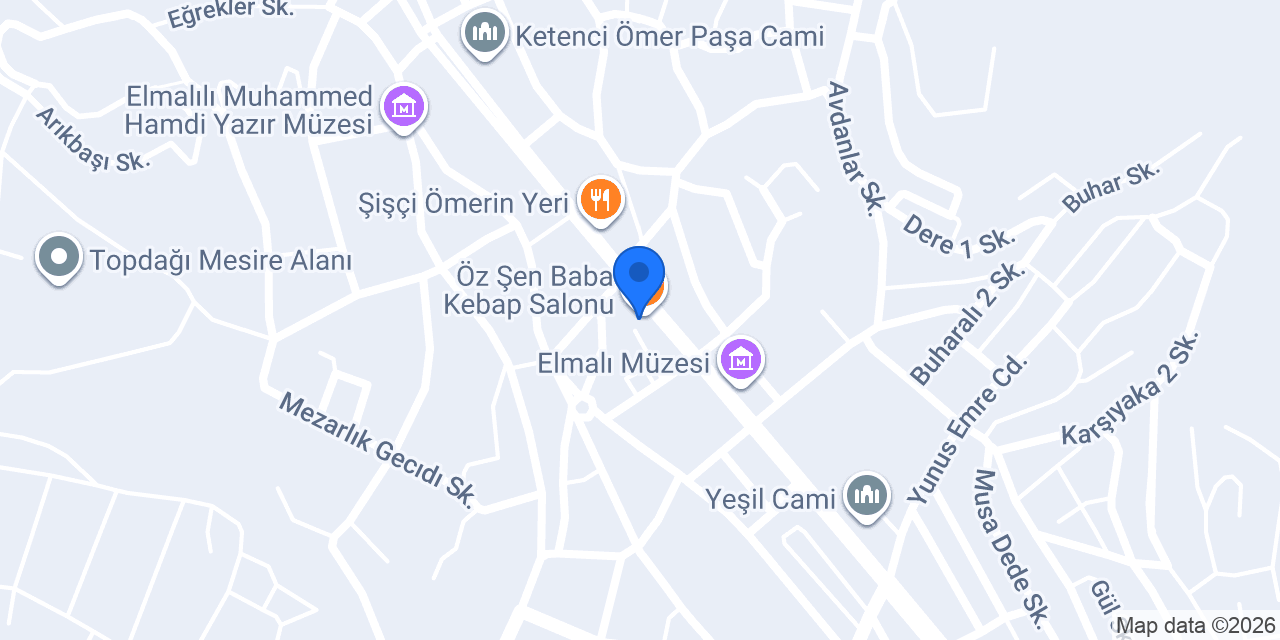 Öz Şen Baba Kebap Salonu konumu