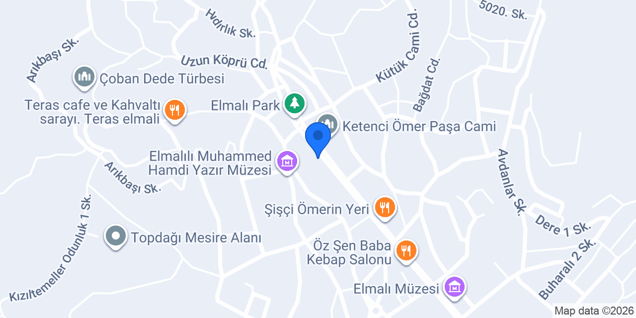 Elmalı Belediyesi konumu
