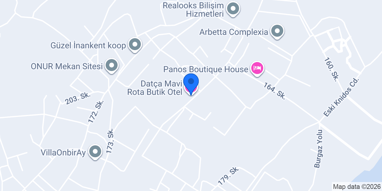 Datça Mavi Rota Butik Otel konumu