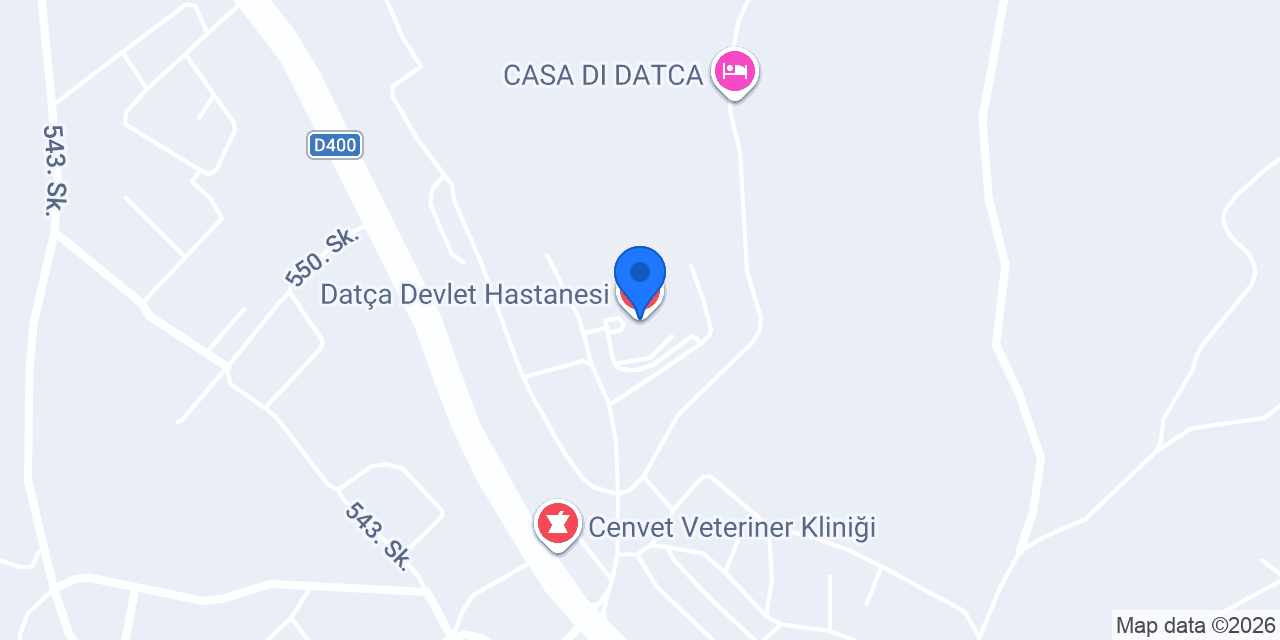 Datça Devlet Hastanesi konumu