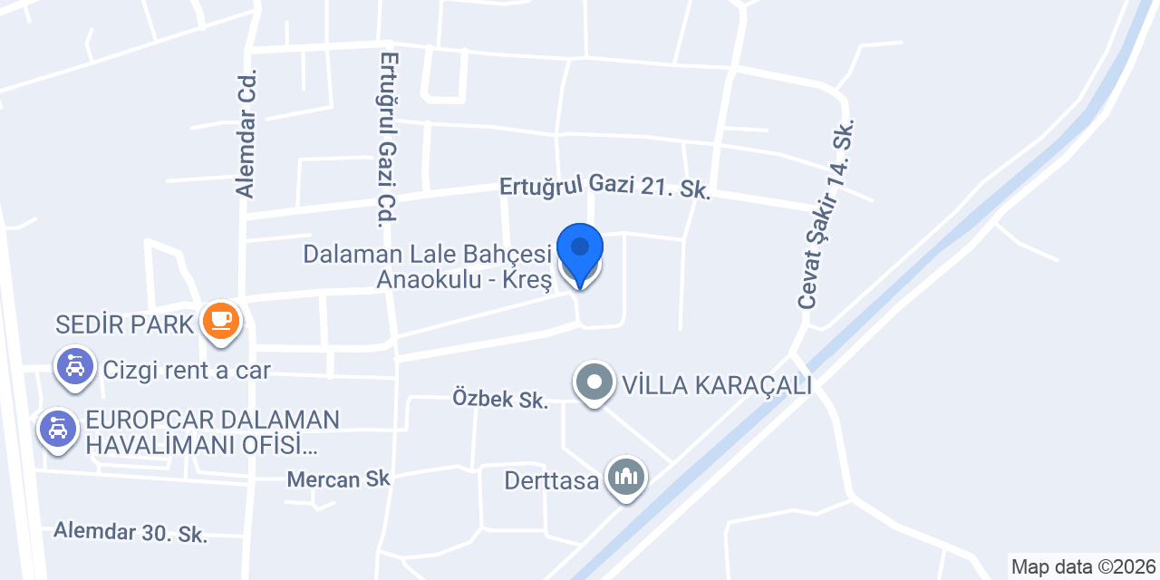 Dalaman Lale Bahçesi Anaokulu - Kreş konumu