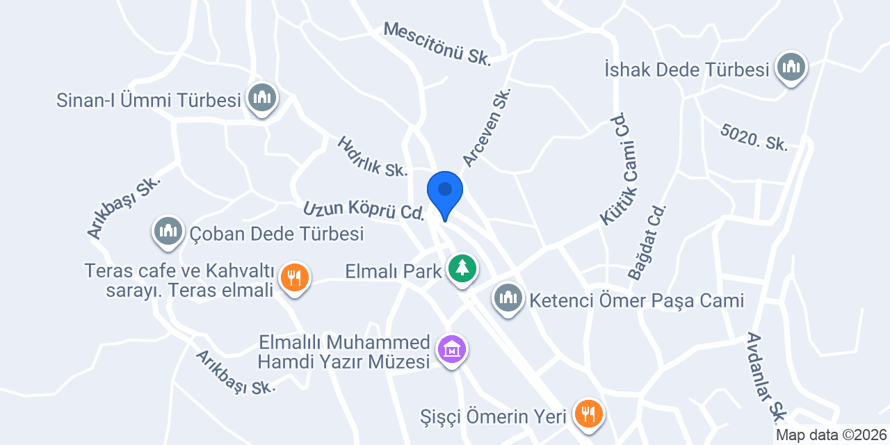 Elmalı Vergi Dairesi konumu