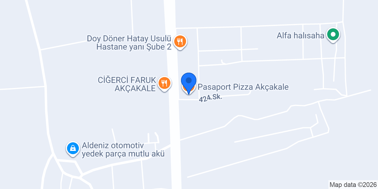 Pasaport Pizza Akçakale konumu
