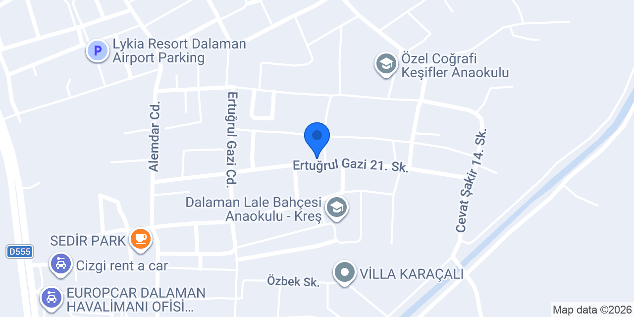 Villa Lost Dalaman konumu