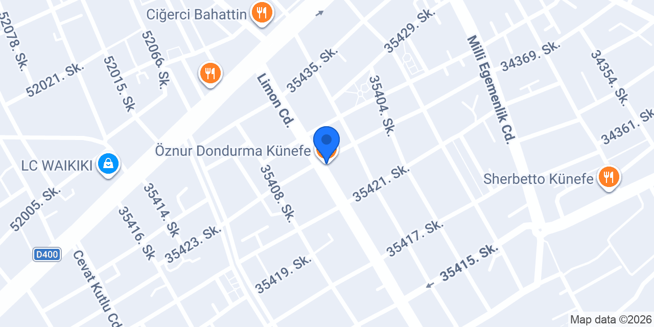 Öznur Dondurma Künefe konumu
