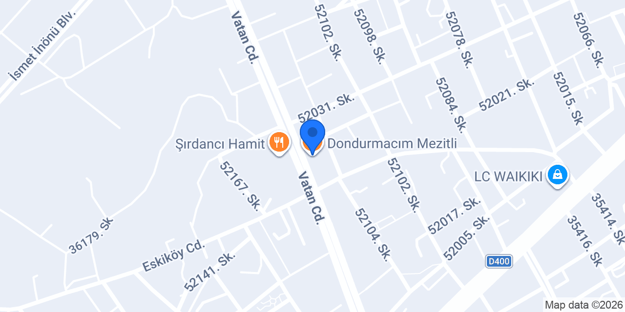 Dondurmacım Mezitli konumu