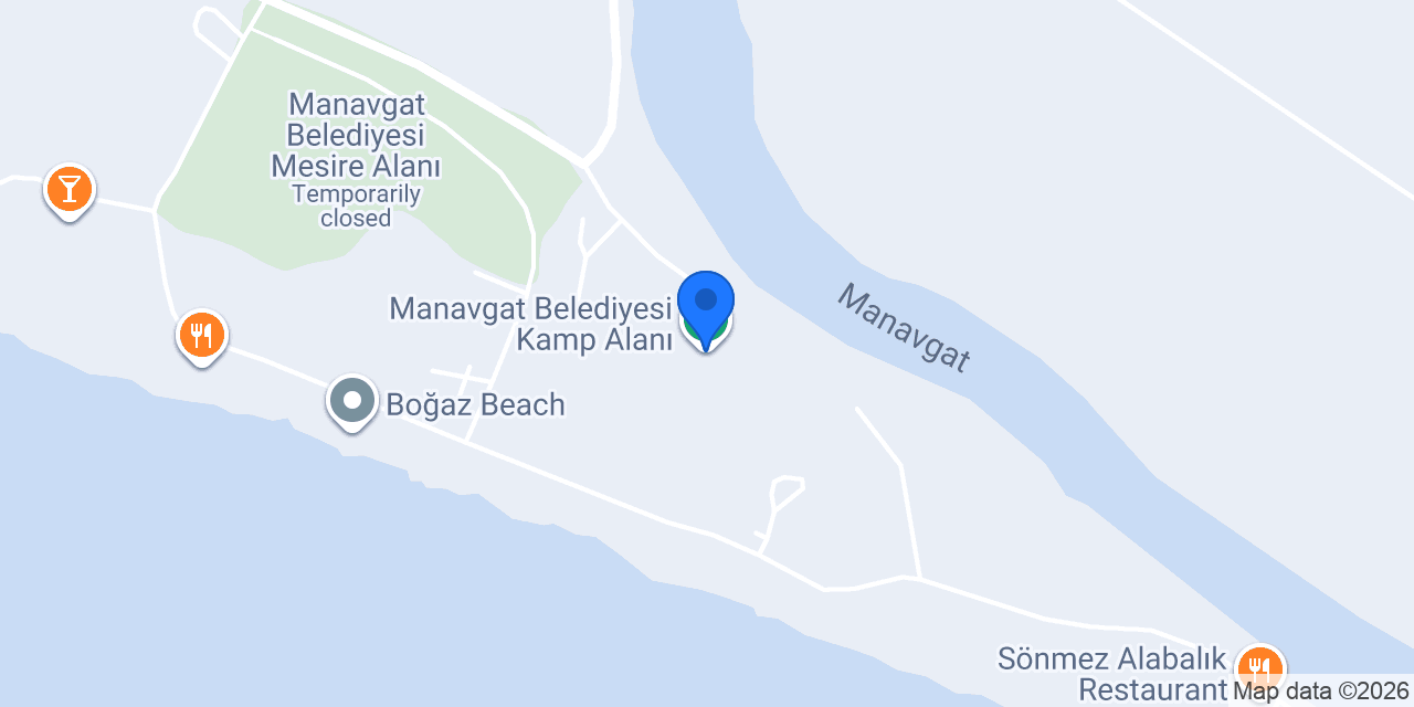 Manavgat Belediyesi Kamp Alanı konumu