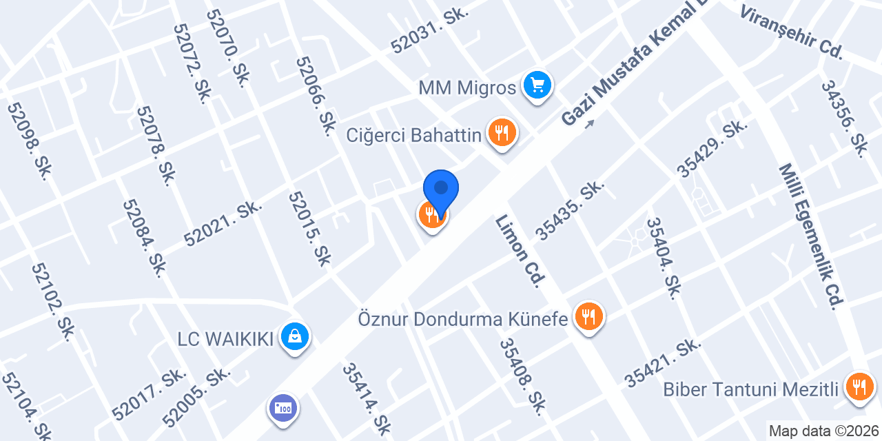 Denizkızı Pastanesi konumu