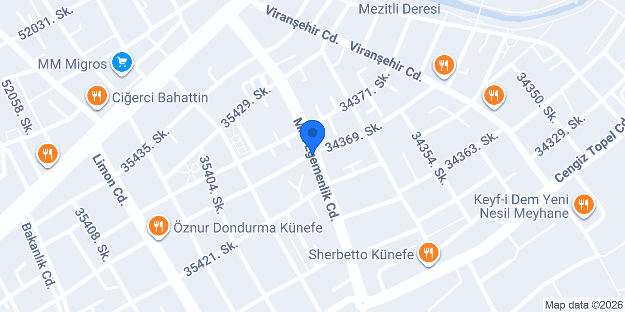 Mersin Yaprak Tantuni konumu