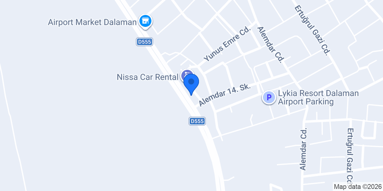 AKM Car Rental konumu
