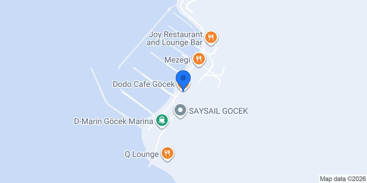 Dodo Cafe Göcek konumu