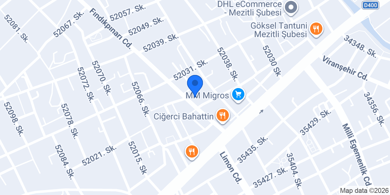 Mezitli PttBank konumu