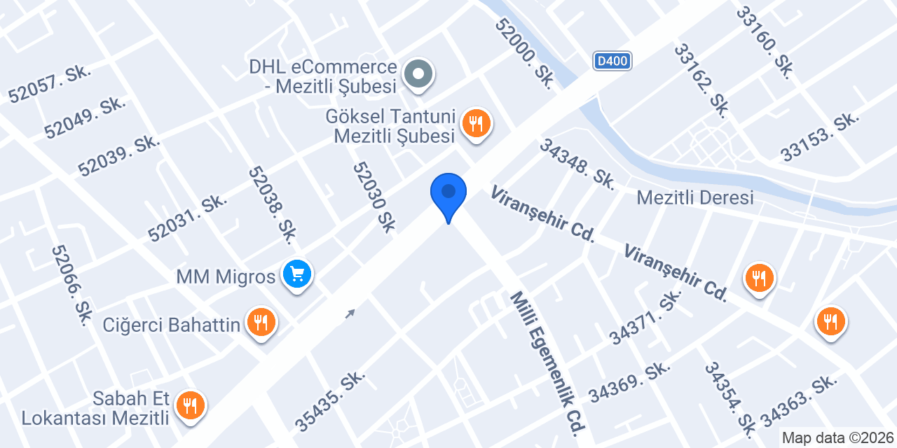 TEB Mezitli Şubesi konumu