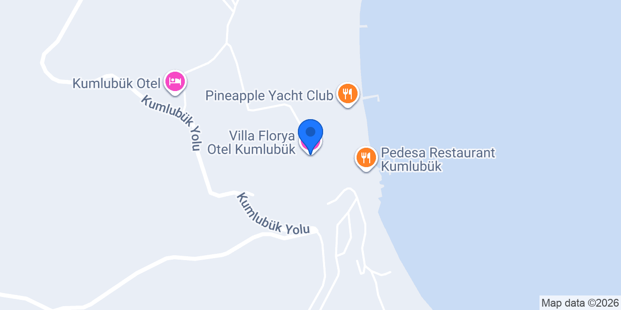 Villa Florya Otel Kumlubük konumu