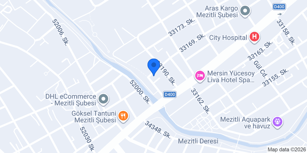 Mezitli Vinç konumu