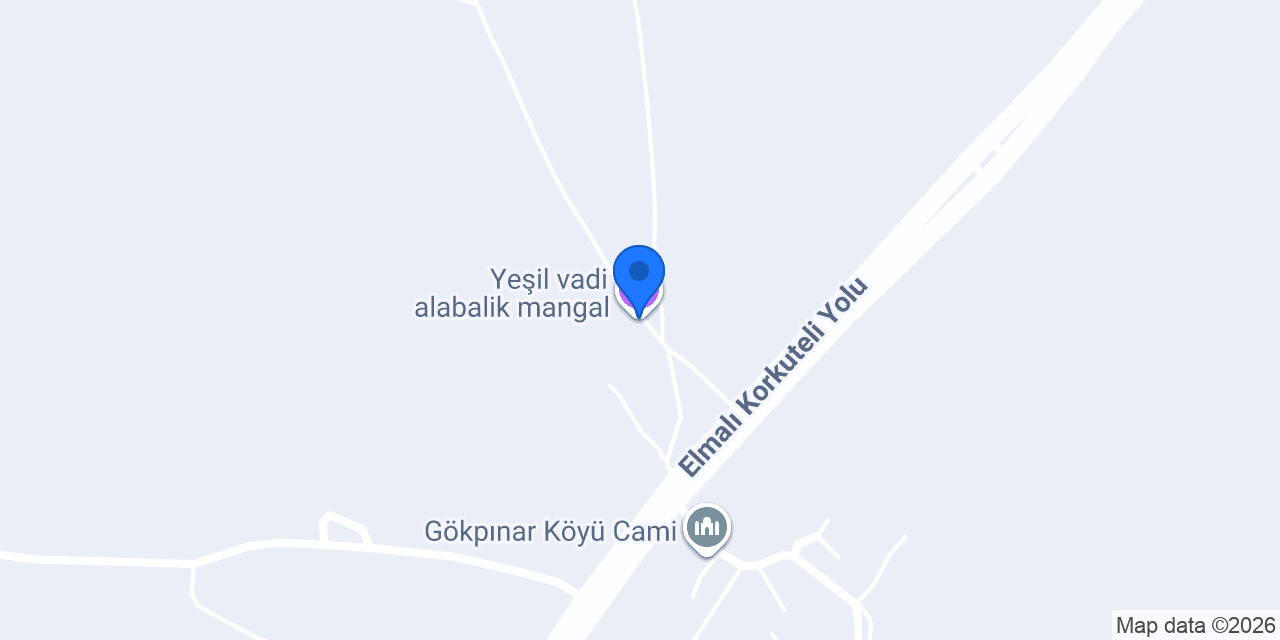 Yeşil vadi alabalik mangal konumu