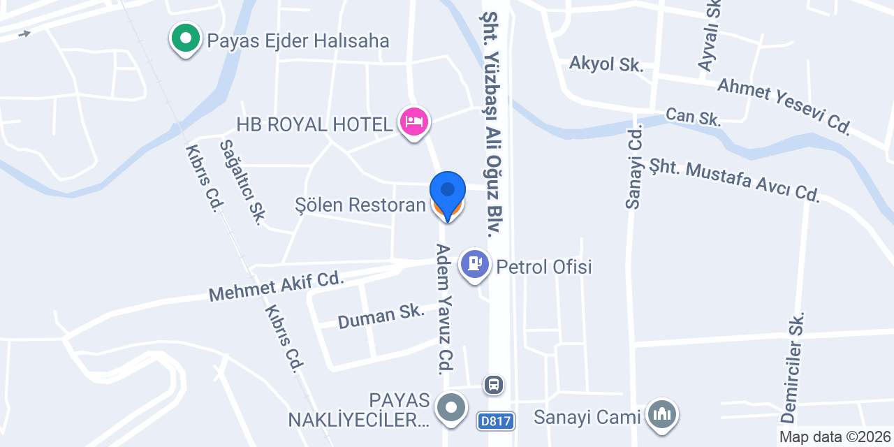 Şölen Restoran konumu
