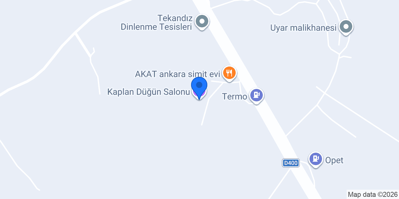 Kaplan Düğün Salonu konumu