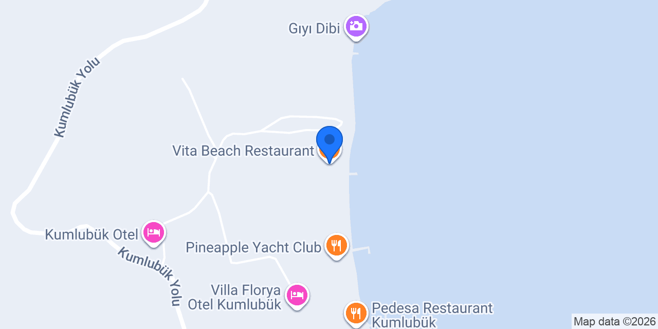 Vita Beach Restaurant konumu