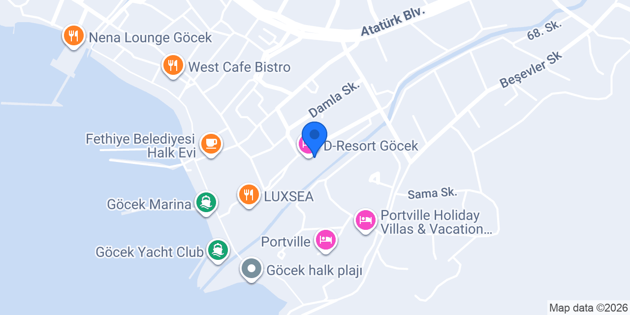 D-Gym Göcek konumu