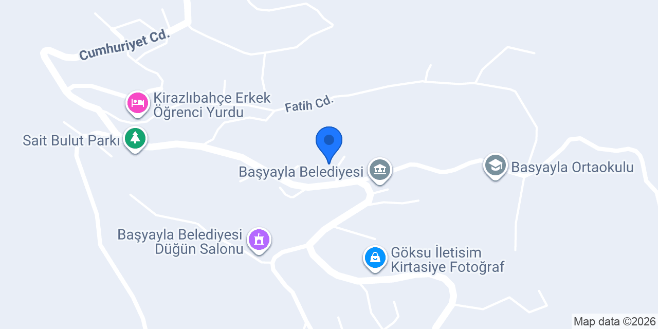 Ptt-başyayla Şubesi konumu