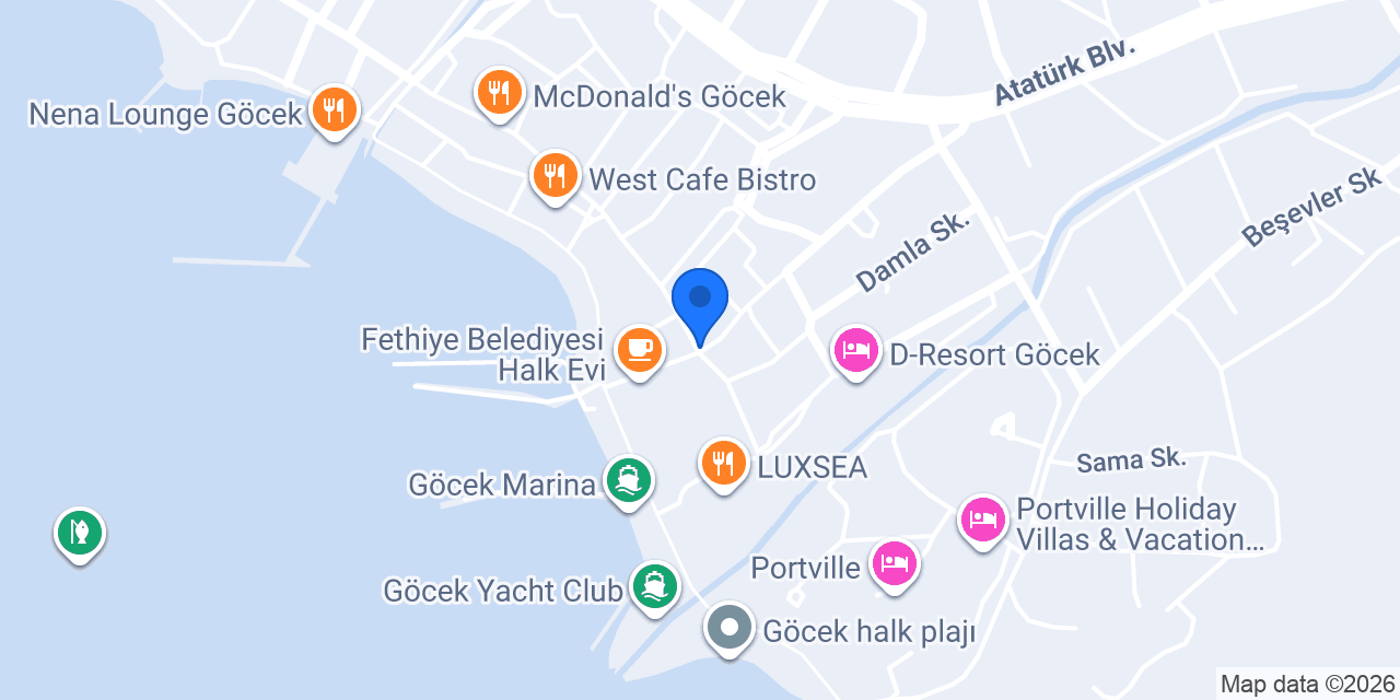 Göcek Midye Dolma konumu