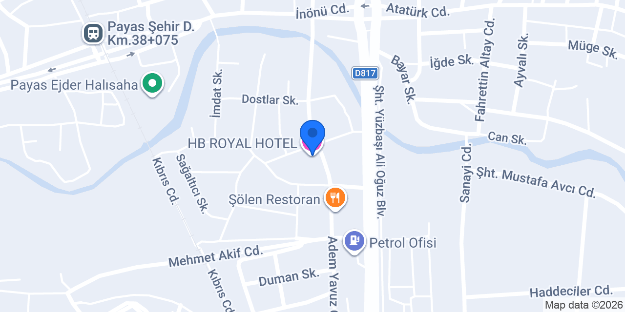 HB ROYAL HOTEL konumu