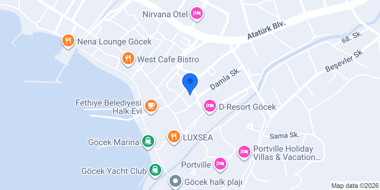 Göcek Tekel Market konumu