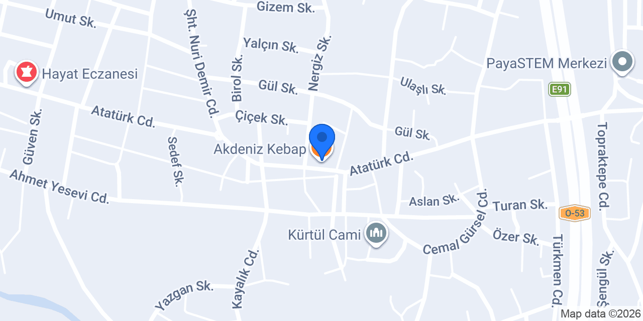 Akdeniz Kebap. konumu