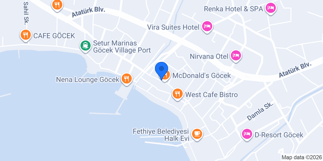 Baba Dondurma Göcek konumu