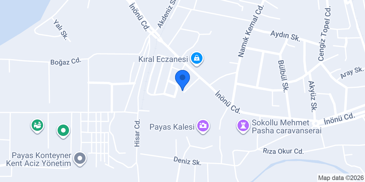 Payas Mimar Sinan İlköğretim Okulu konumu