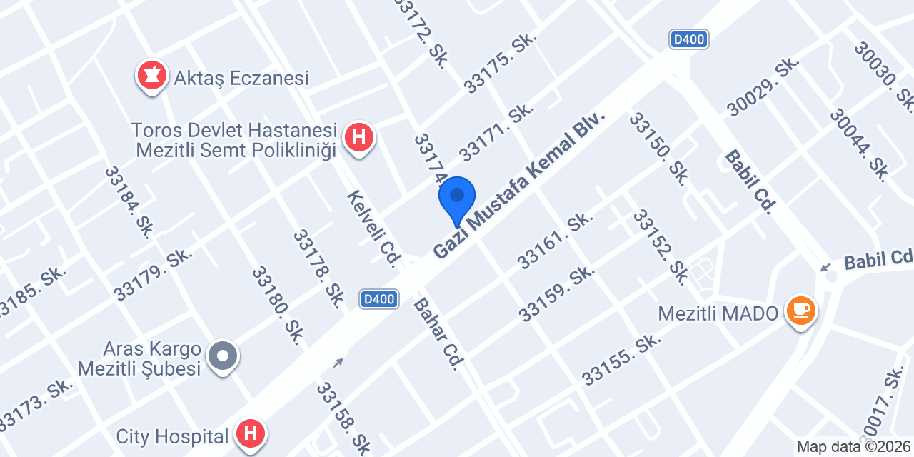 Mezitli araç kiralama konumu