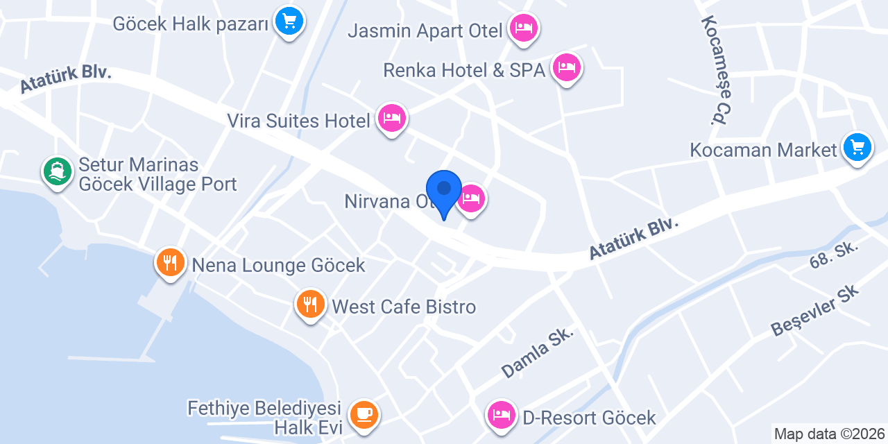 Alize Hotel göcek konumu