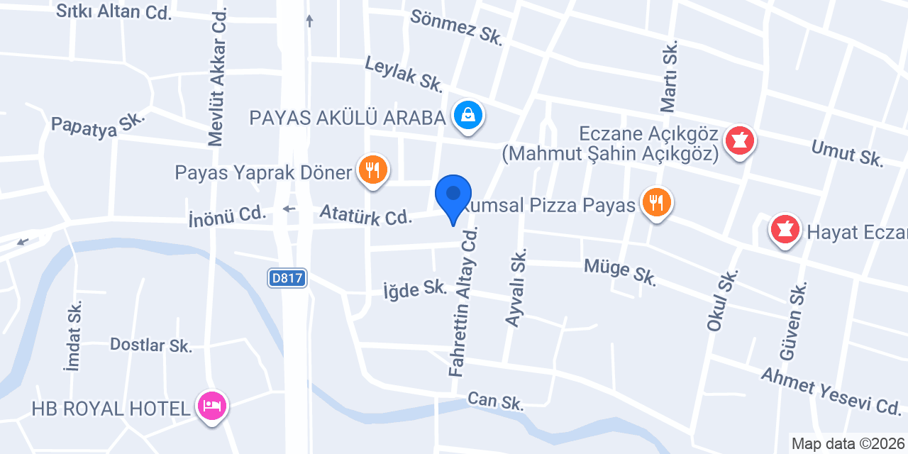 Payas Döner konumu