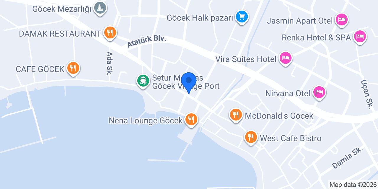 A&B HOME HOTEL GÖCEK konumu