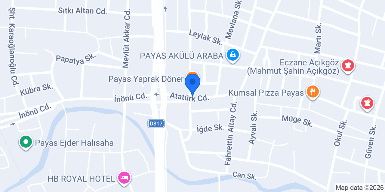 Payas Eczanesi konumu