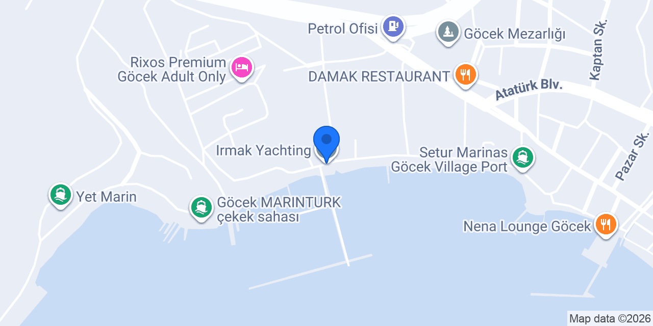 Irmak Yachting konumu