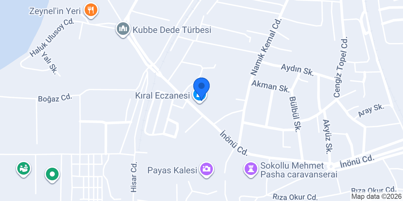 Kıral Eczanesi konumu