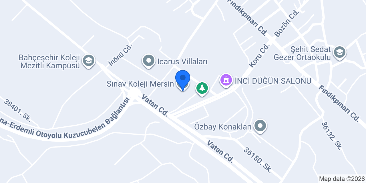 Sınav Koleji Mersin konumu