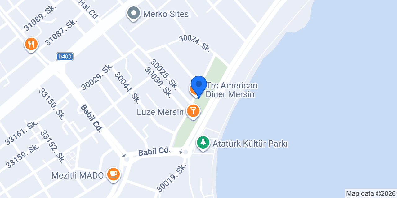 Trc American Diner Mersin konumu