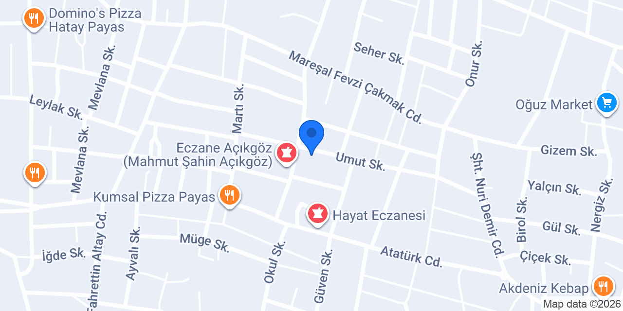 Diyetisyen Tuğba AYDIN Kliniği konumu