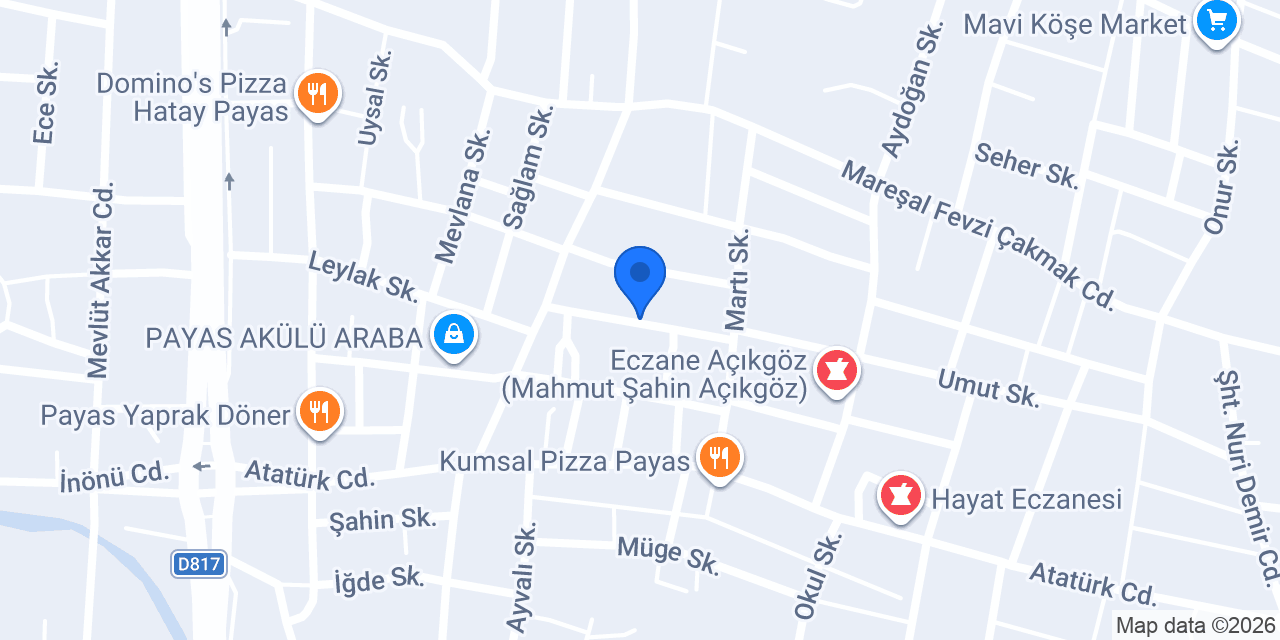 Keyf-i Sefa Kafe Payas konumu