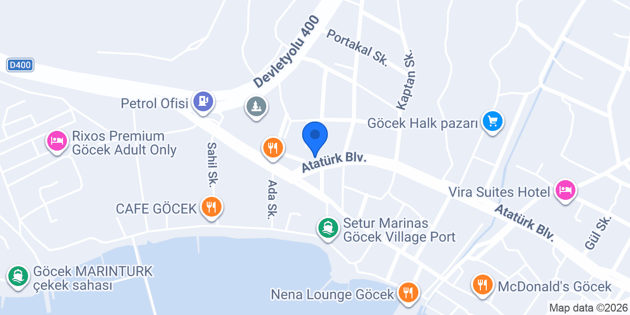 West House Exclusive Hotel Göcek konumu