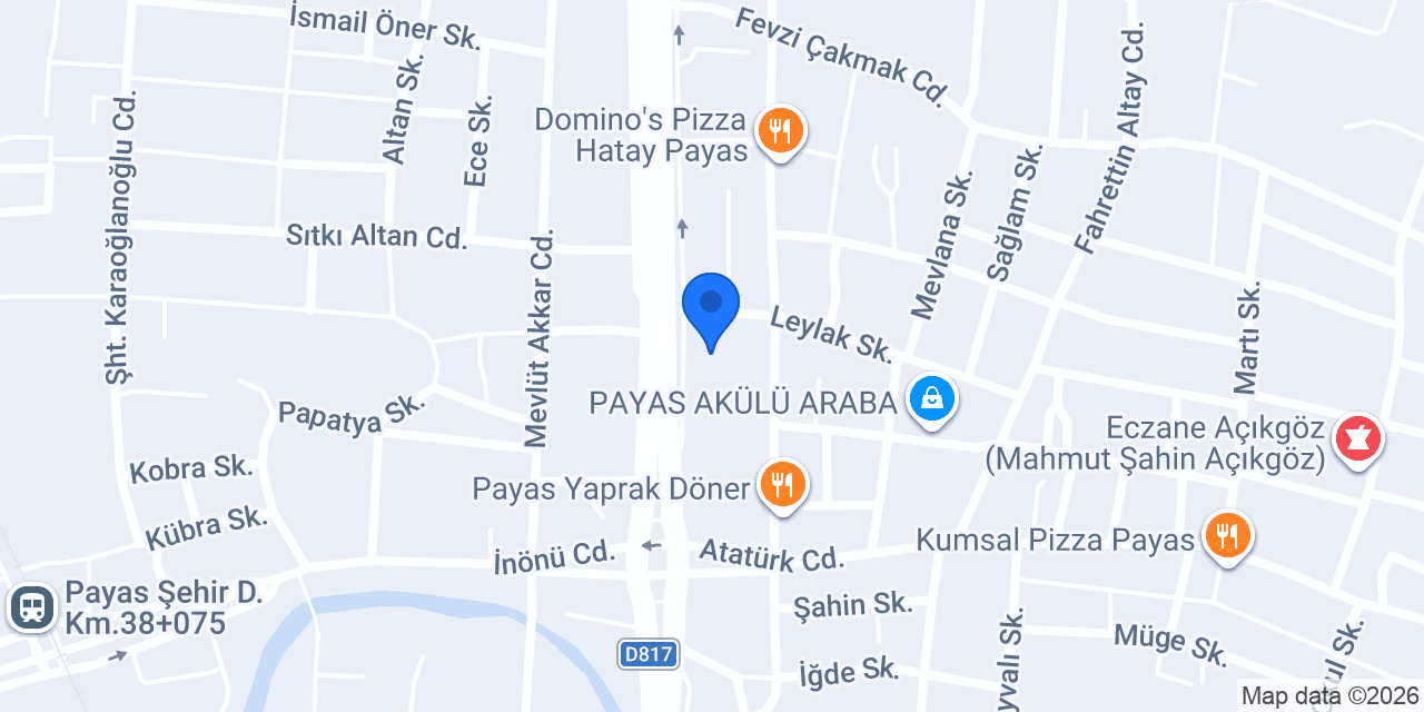 Payas Belediyesi konumu
