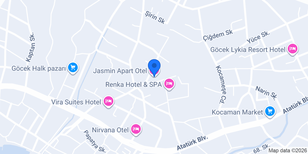 Jasmin Apart Otel konumu