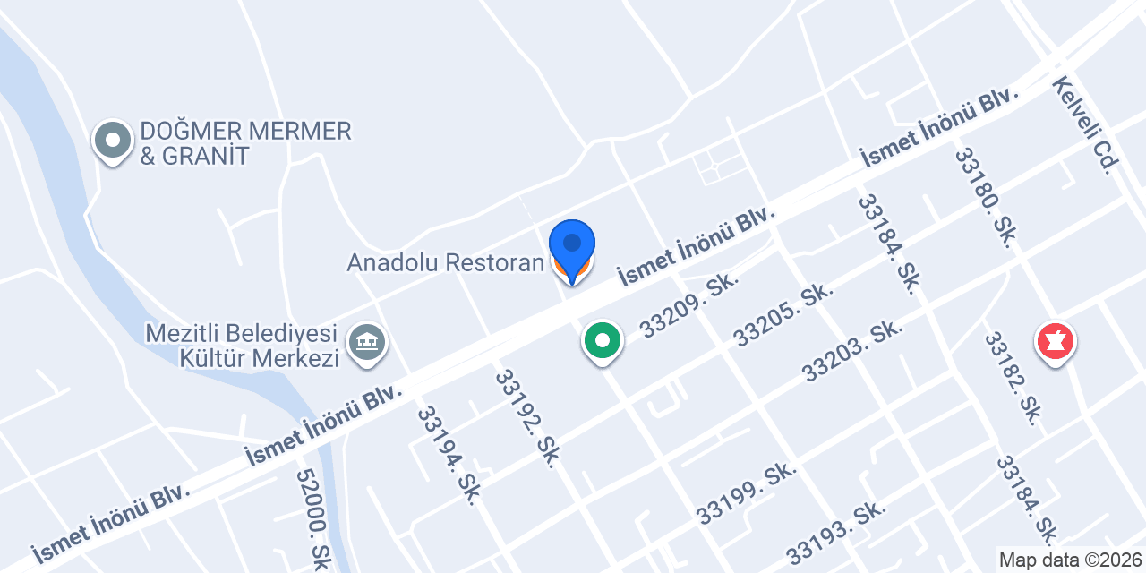 Anadolu Restoran konumu