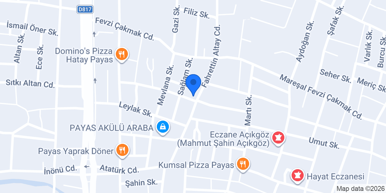 PAYAS BELLONA MOBİLYA konumu
