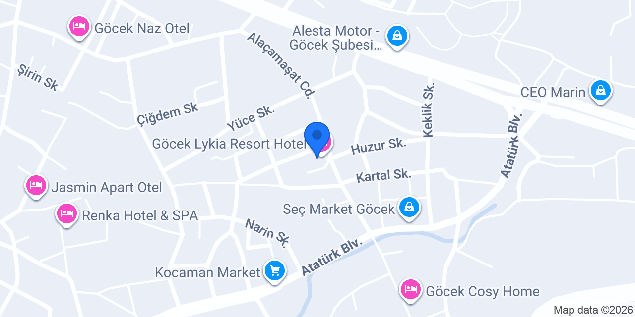 Göcek Lykia Resort Hotel konumu