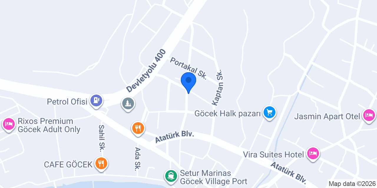 Göcek Selya Otel konumu