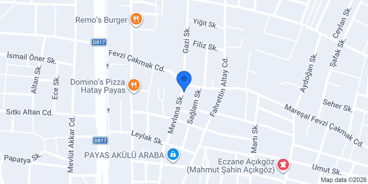 Pilot Garage Hatay / Payas Oto Ekspertiz konumu